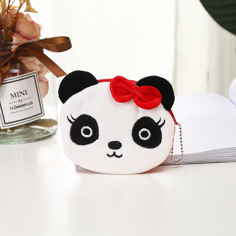 Plush Cute Coin Purse Cartoon Cloth Women's Key Case