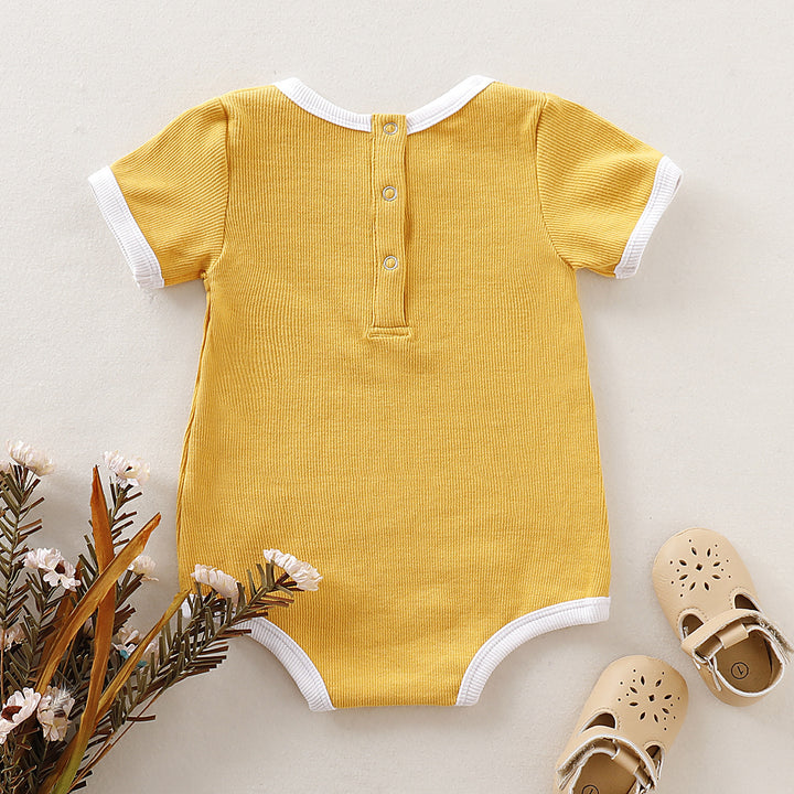 Solid color baby jumpsuit