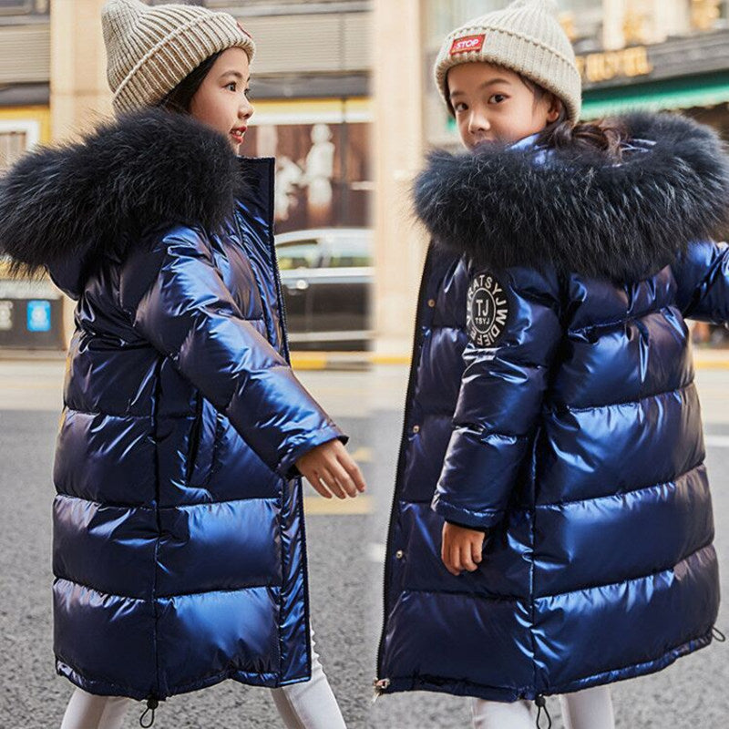 Children's shiny down jacket