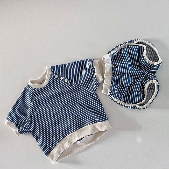 Baby Striped Shorts Set Toddler Baby Two-piece Set