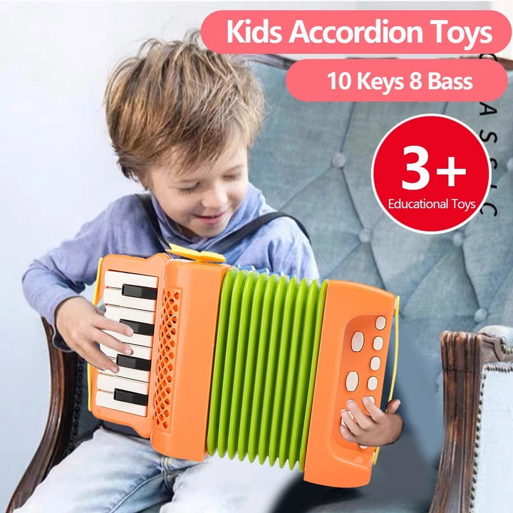 Children's Cartoon Music Accordion Grip Button Musical Instrument