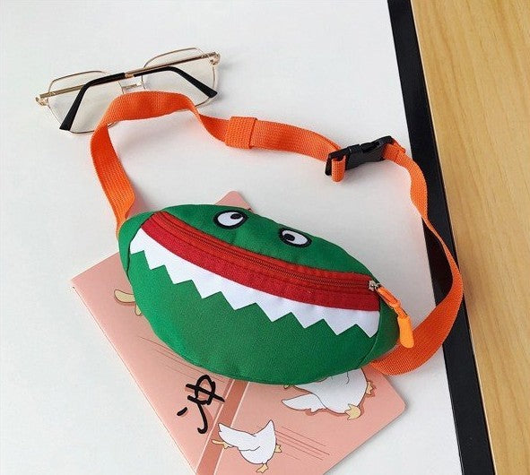 Cartoon Children's Canvas Embroidered Crossbody Bag