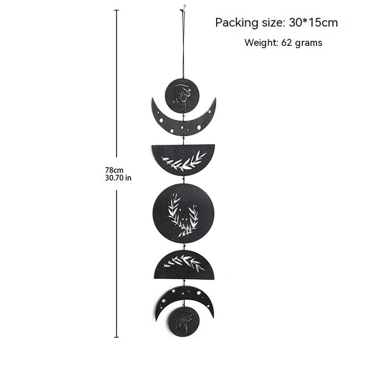 Bohemian Black Sun Moon Wooden Product Craft Ornaments