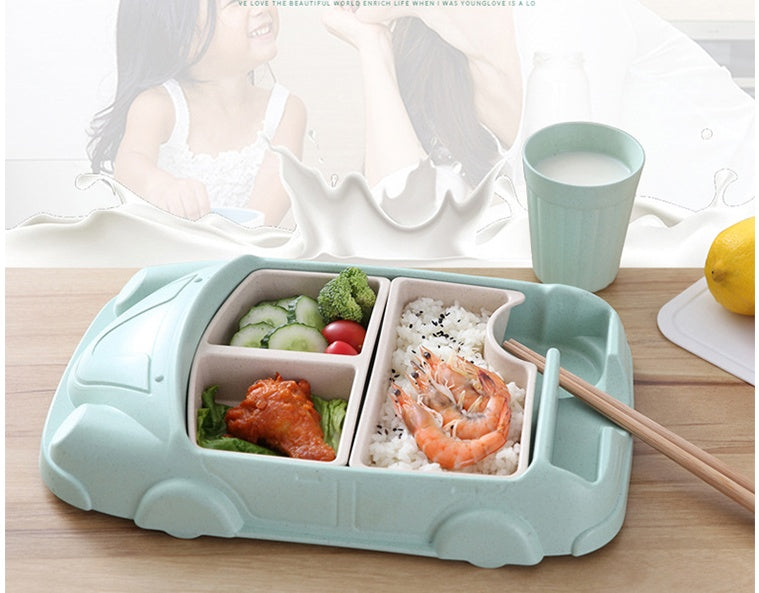 Creative bamboo fiber children tableware