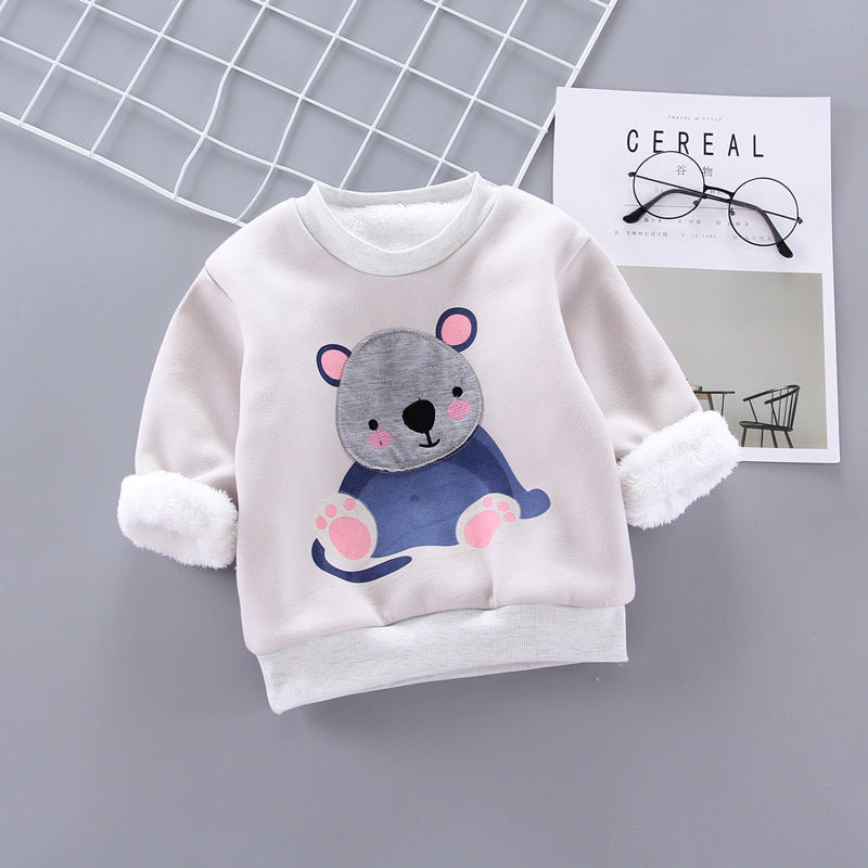 Children's Printed Sweater New Boys and Girls Long-Sleeved Bottoming Shirt