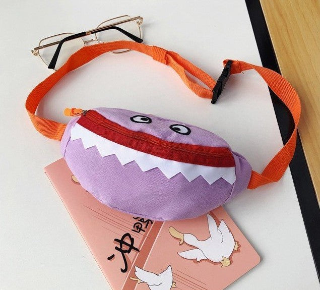 Cartoon Children's Canvas Embroidered Crossbody Bag