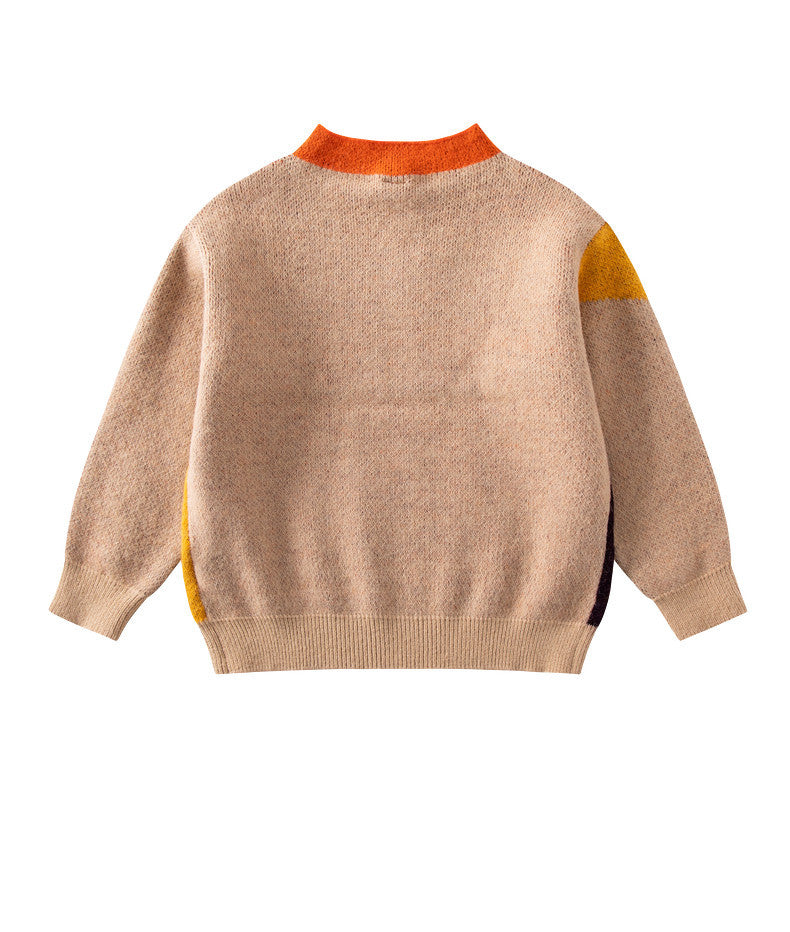 Color block children sweater