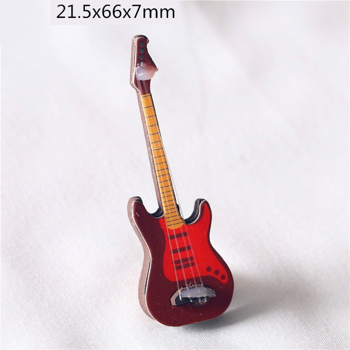 Dollhouse Dollhouse OB11 Mini Furniture Model Classical Guitar Popular Electric Guitar Shooting Musical Instrument