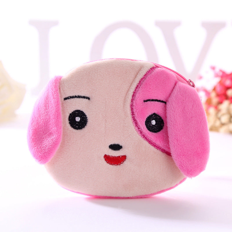 Plush Cute Coin Purse Cartoon Cloth Women's Key Case