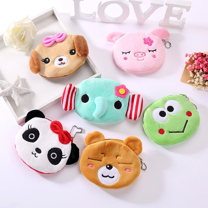 Plush Cute Coin Purse Cartoon Cloth Women's Key Case