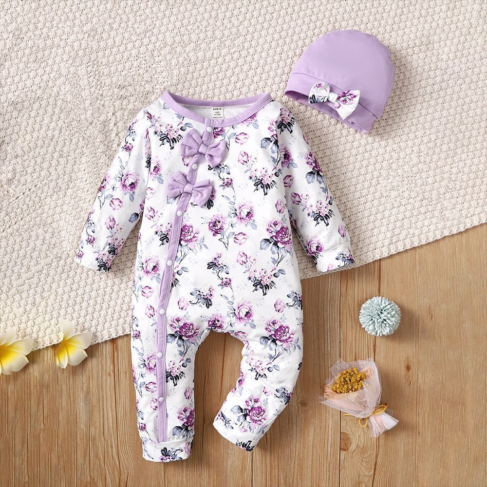 Infant Toddler One-piece Floral Baby Girl Jumpsuit