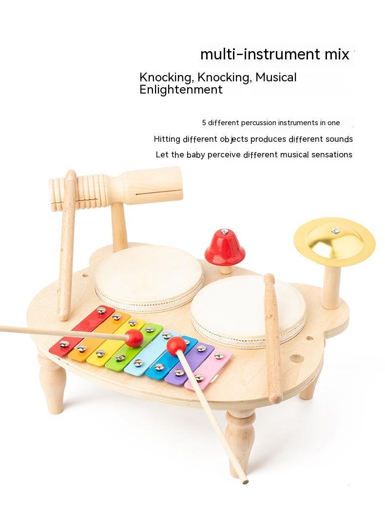 Wooden Multifunctional Percussion Music Station Percussion Instrument