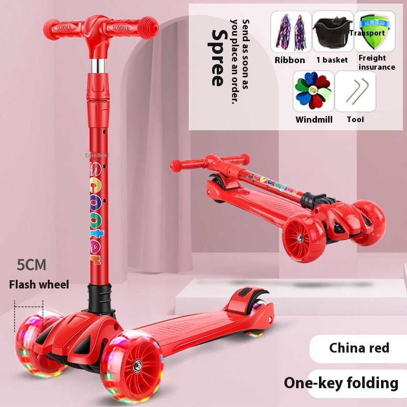 New Scooter Children Walker Car 2-12 Years Old Children Flashing Wheel