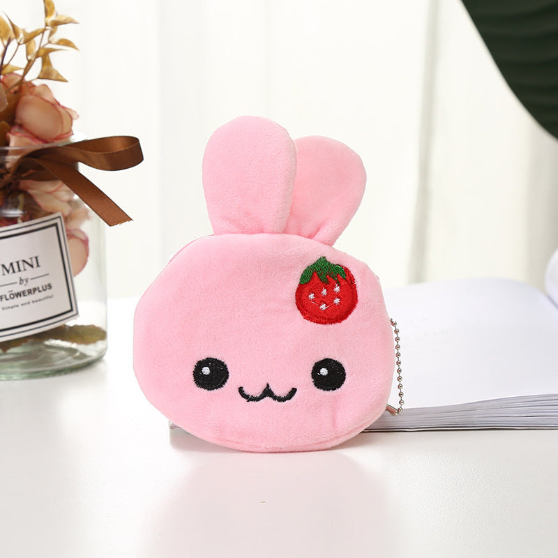 Plush Cute Coin Purse Cartoon Cloth Women's Key Case