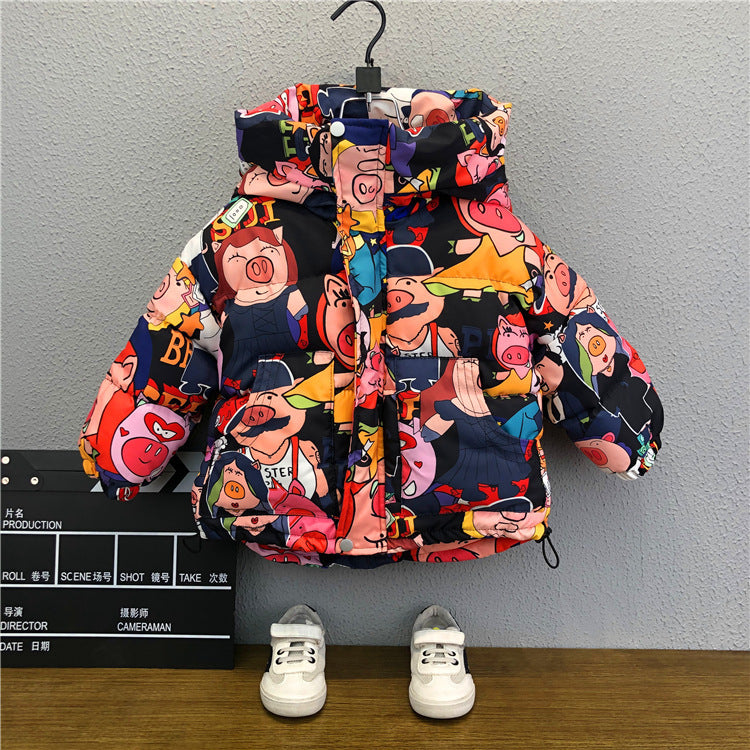 Mid Length Padded Children's Cotton Coat