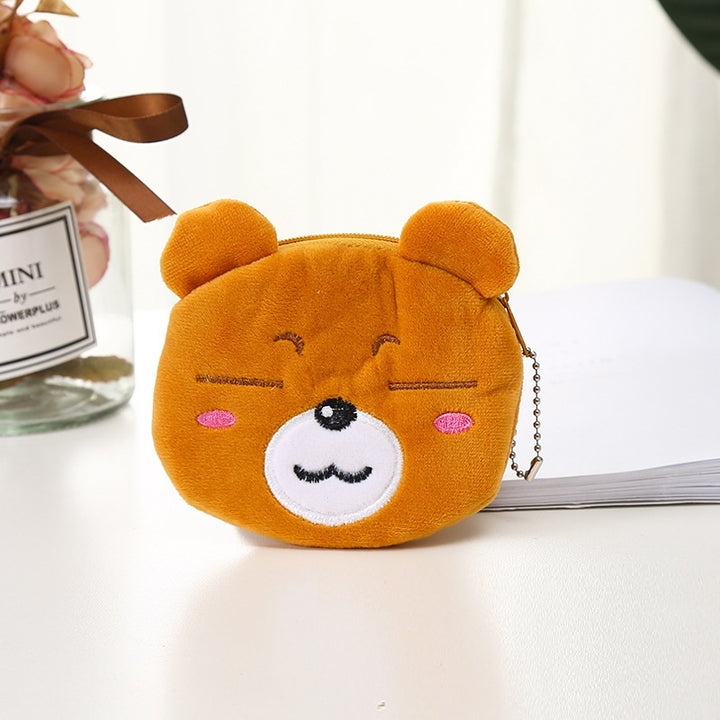 Plush Cute Coin Purse Cartoon Cloth Women's Key Case