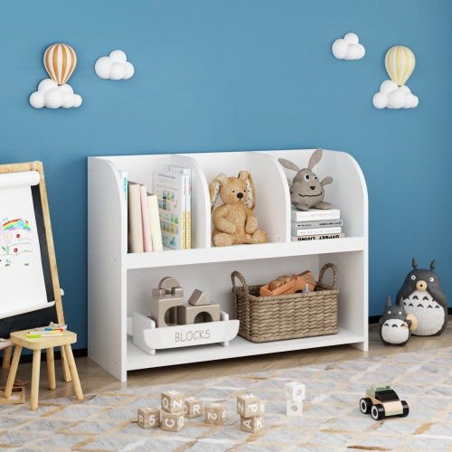 Kids Bookcase With 4 Compartments