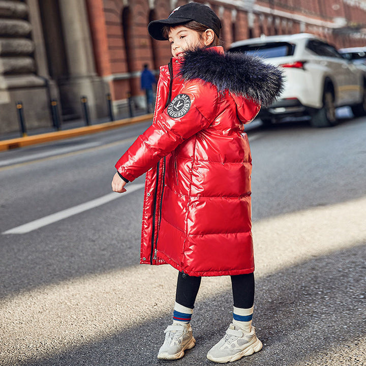 Children's shiny down jacket