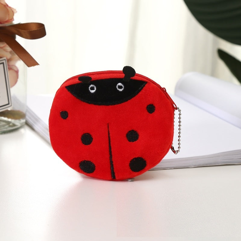 Plush Cute Coin Purse Cartoon Cloth Women's Key Case