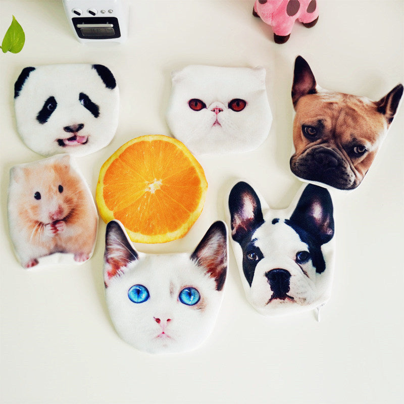 Pet Coin Purse, Cute Cat, Dog, Rabbit, And Fruit Key Case